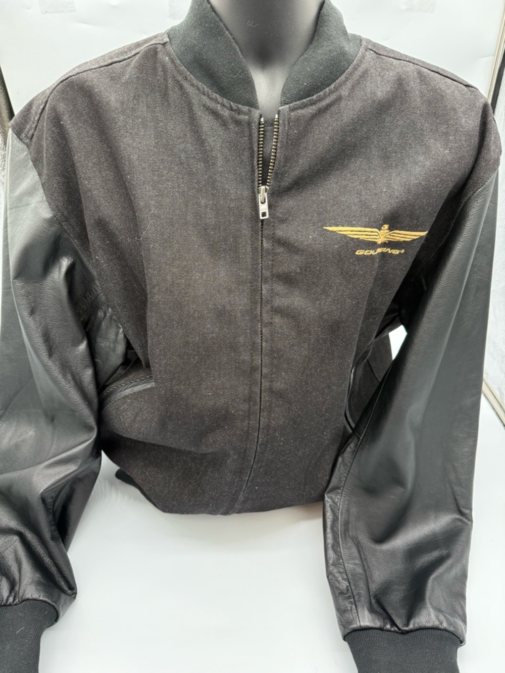 Honda goldwing tersport licensed denim zip jacket embroidered bomber